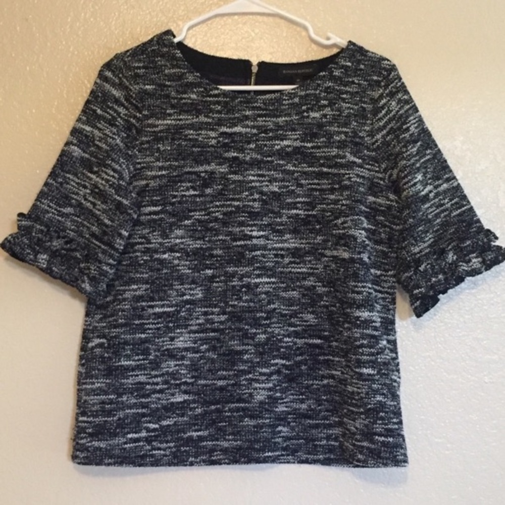 Top with Ruffle Sleeves